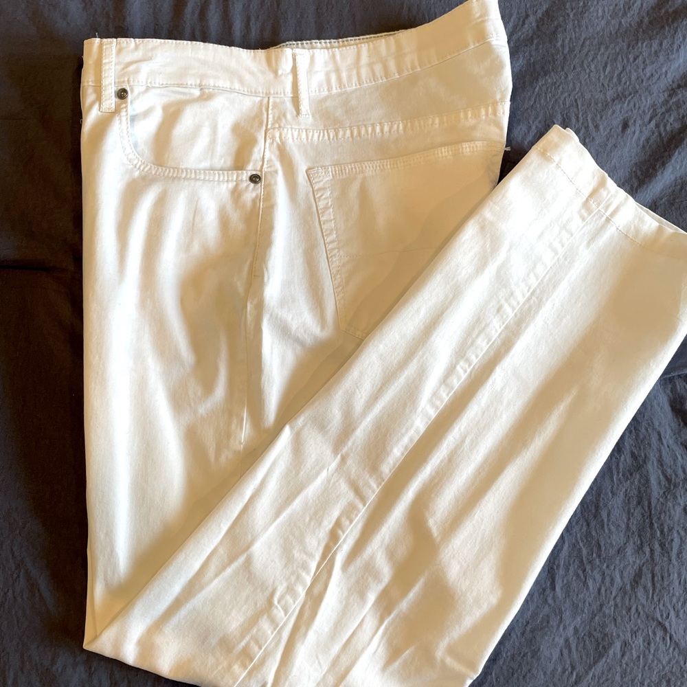 Dan John Italian mens white cotton pants